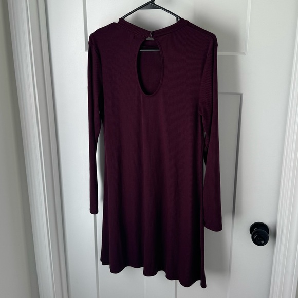 Love, Fire Ribbed Mockneck Skater Dress - Picture 5 of 10